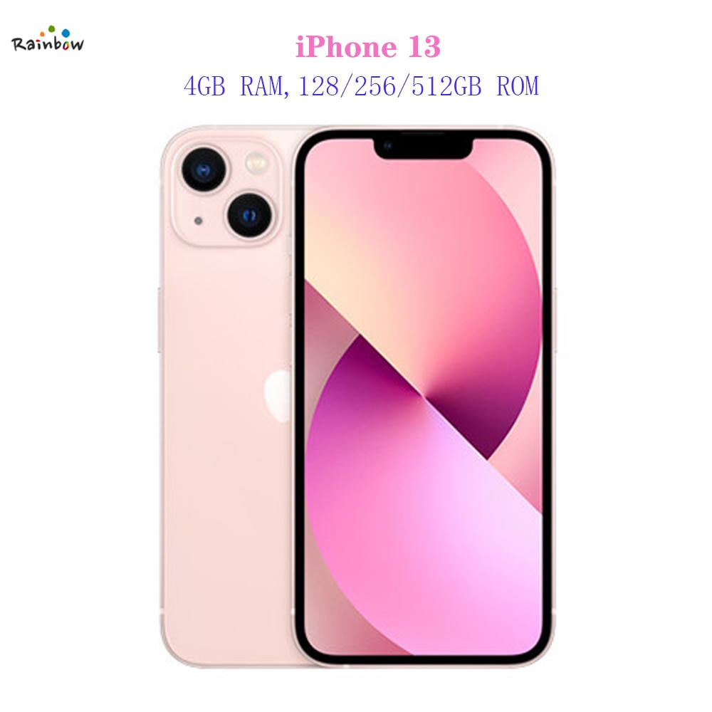 Original Mobile Phone Apple iPhone 13 128GB/ 512GB 5G LTE Face ID NFC IOS A15 Bionic Hexa Core 6.1'' 12MP&12MP 3240mAh